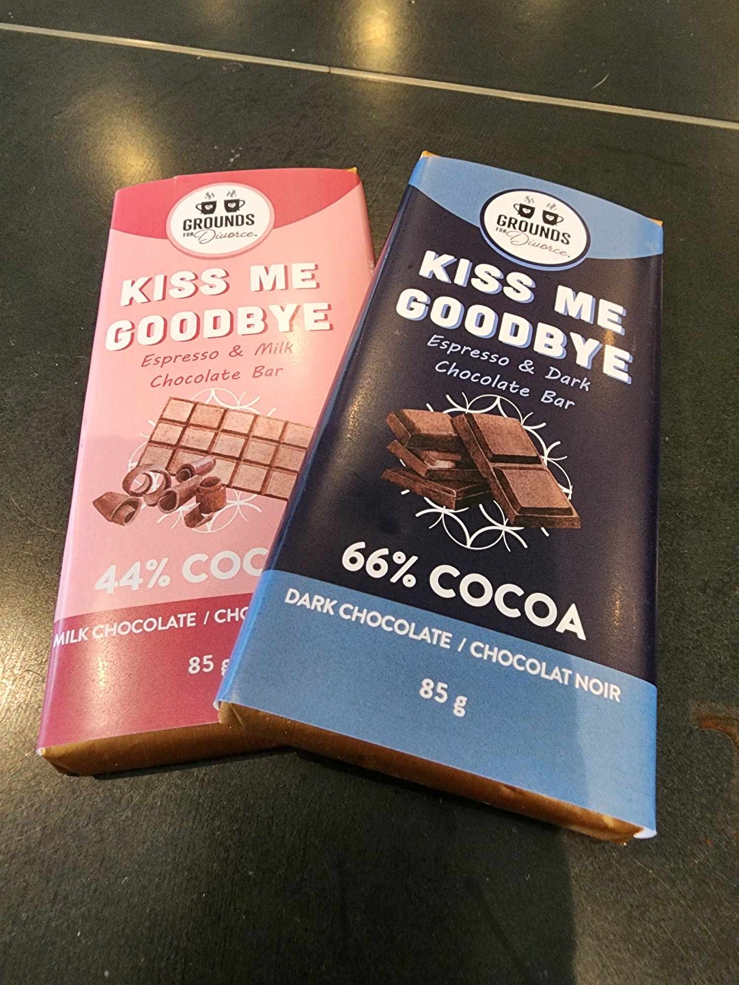 Kiss Me Goodbye Espresso Dark Chocolate Bar