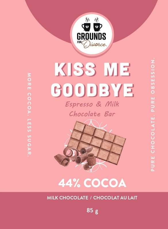 Kiss Me Goodbye Espresso Milk Chocolate Bar
