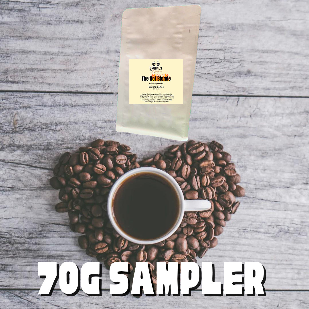 70g Sampler The Hot Blonde Light Roast Ground Coffee